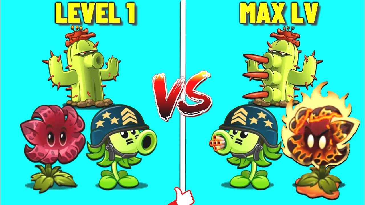 PVZ 2 - Every Plants Level 1 Vs Max Level (V10.0.1) - YouTube