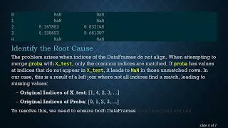 Solving the NaN Problem When Merging Probability Predictions with Test Data in Python
