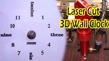 How to make Laser Cut 3D Wooden Wall Clock | DIY Modern Clock | 3D Wooden Clock by VectorsFile.com