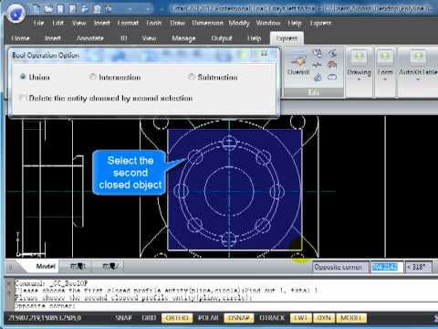 GstarCAD 2012 Polilyne boolean - Colombia