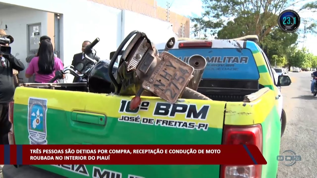 Três pessoas são detidas por compra,receptação e condução de moto 14 08 2023
