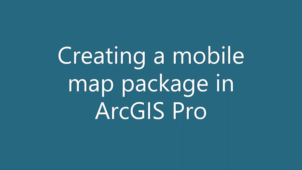 Creating an Offline Map in ArcGIS Pro - YouTube