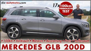 MERCEDES GLB 200 d 17 x 100 km Verbrauch 110 kW (150 PS) Test Fahren Ausstattung Preis 2020 Deutsch