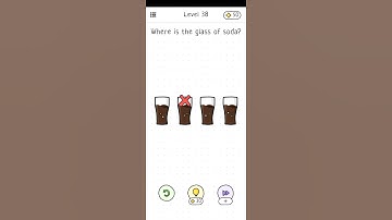 Hit the Brain Level 38 | Hit the Brain Where is the glass of soda?