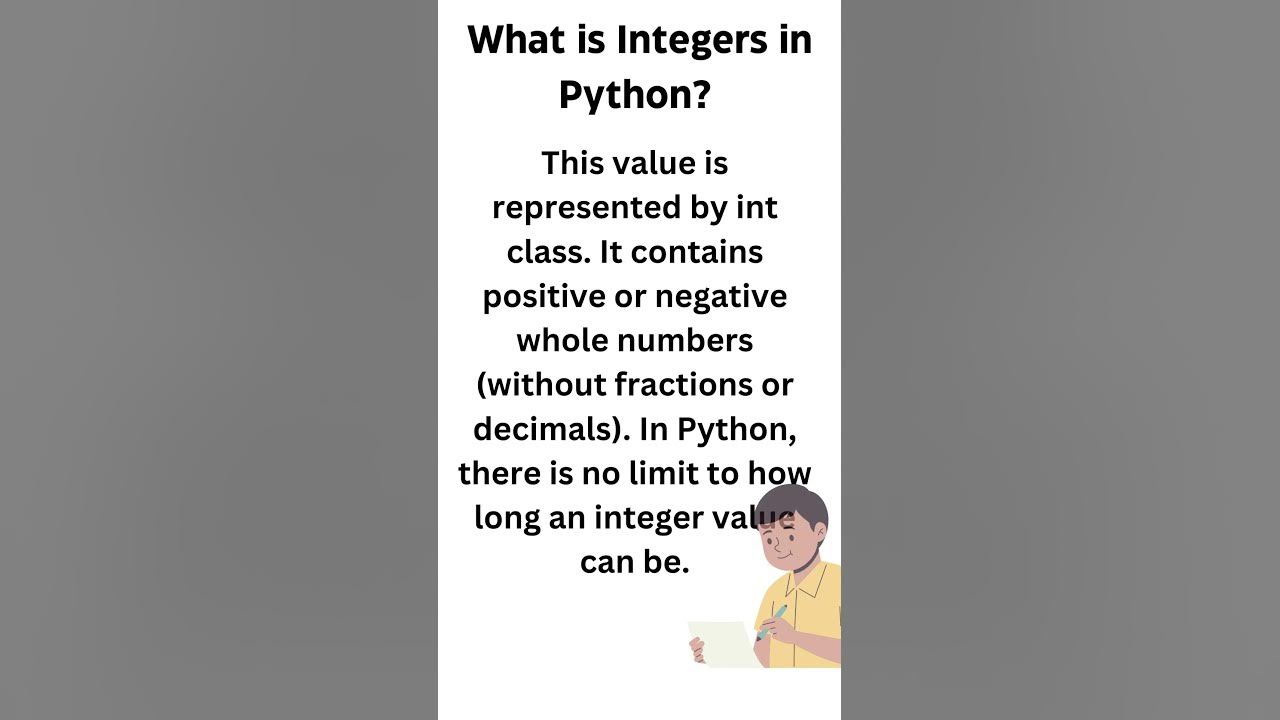 What is integers python youtube