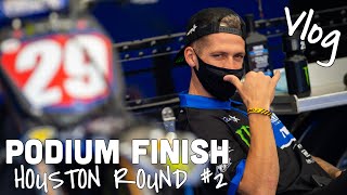 PODIUM FINISH + RED PLATE IN HOUSTON | Christian Craig Races Round 2 of Monster Energy Supercross
