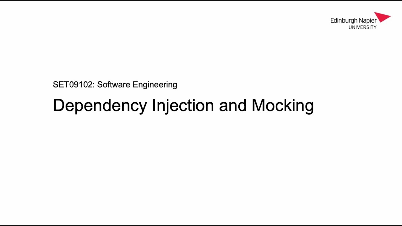 Dependency Injection and Mocking - YouTube
