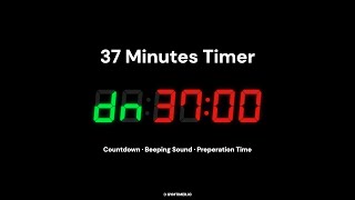 37 Minutes Timer Counting Down for CrossFit/Gym/Training/Fitness [LCD/BEEP/NO MUSIC]