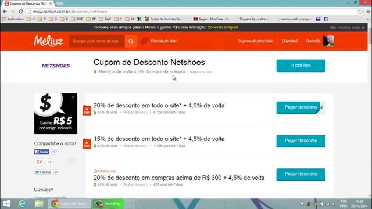 cupom netshoes todo site