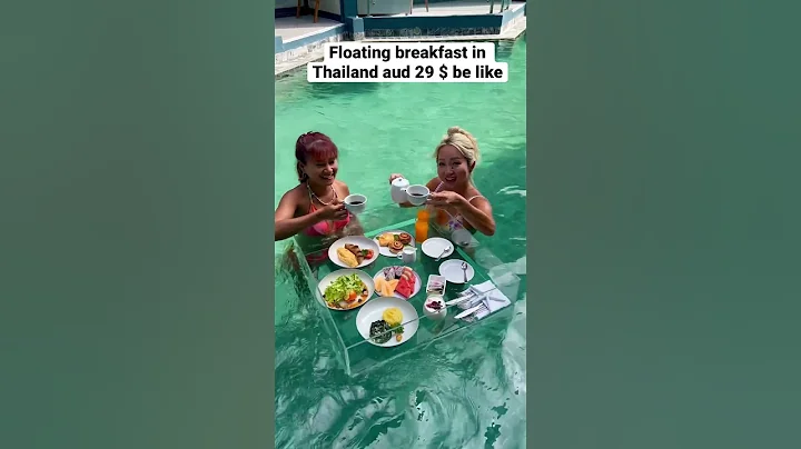 Floating breakfast in Thailand start from aud 29$ be like #travel #thailand #shorts #phuket