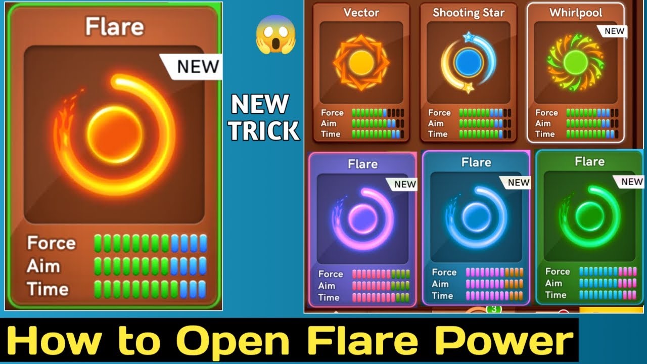 How to Open Flare Power Carrom Pool New Trick Free 😱 Flare Power Open Kaise Kare