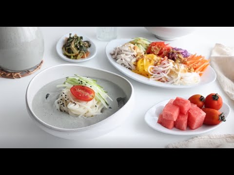 여름별미 서리태 콩국수와 <strong>닭가슴살냉채</strong>! 핸드메이드 예쁜 도자기그릇 아토배기