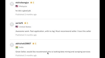 Web-scraping | Data Extraction | Web Automation Python Fiverr reviews