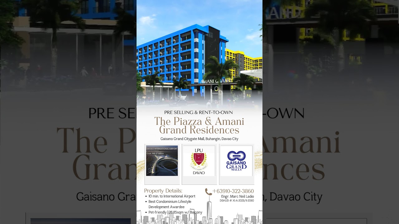 Pet-friendly😍| The Piazza and Amani Grand Citygate💯✅10 min. from the Airport