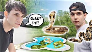 Lucas and Marcus | In Our Swimming Pool, We Found A Snake Pit | Lucas and Marcus