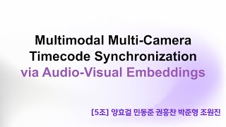 [2025 Team 5] Multimodal Multi-Camera Timecode Synchronization via Audio-visual Embeddings