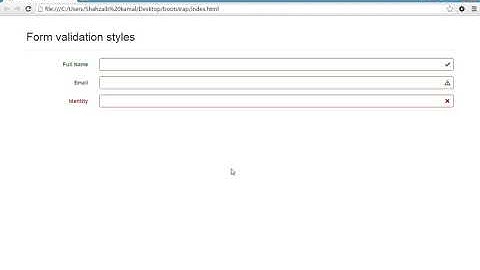 032 Bootstrap Form Validation Styles