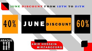 Discount Code for All the Premium Abaqus Tutorials and Packages from June 12th to 21st