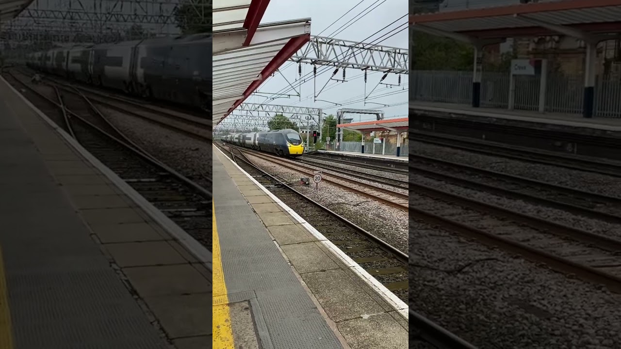 BR Class 390 Speeding Through Crewe
