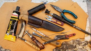 Как сшить простые кожаные ножны