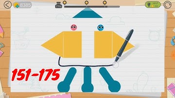 Love Balls Full Walkthrough 3 Stars Part 7 Levels 151 - 175 Draw Lines