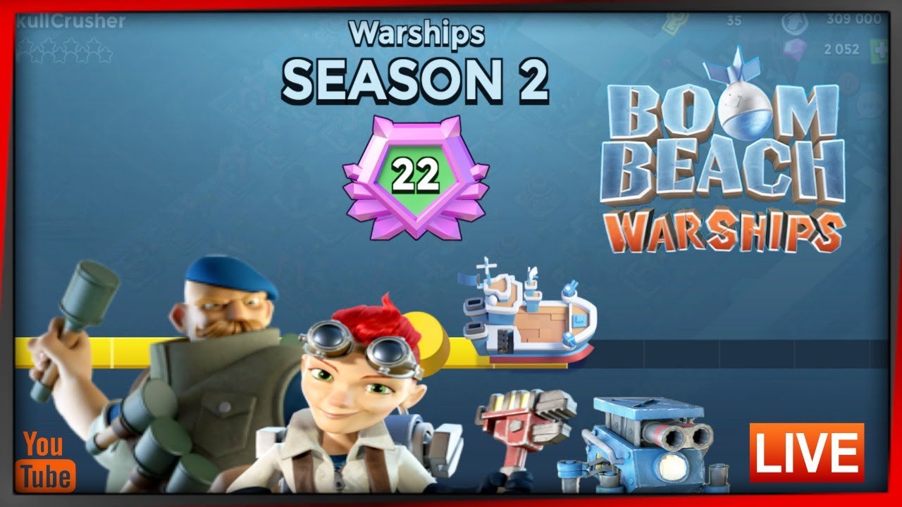 Boom Beach//S2 of WARSHIPS//DIAMOND TIER with Warriors//*LIVE*META*PUSH* RANK 22