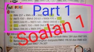 Tahun 4 : m/s 111 | Soalan 1 | Tambah tolak wang | Operasi gabung | Buku teks matematik tahun 4