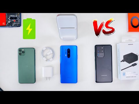 OnePlus 8 Pro vs iPhone 11 Pro Max vs Galaxy S20 Ultra: Warp 30 Wireless vs WIRED Charging Test!