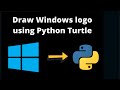 How to Draw Windows Logo with Python #short #video