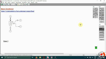 Tutorial Cycle Tempo - Condensor Case 1 Input for the calculation of an unknown mass-flow