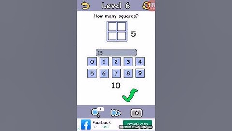 Brain crack level 6 how many square?