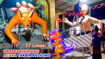 Proses pembuatan maskot takbir keliling takbiran idul fitri 2024 desa kebonagung demak