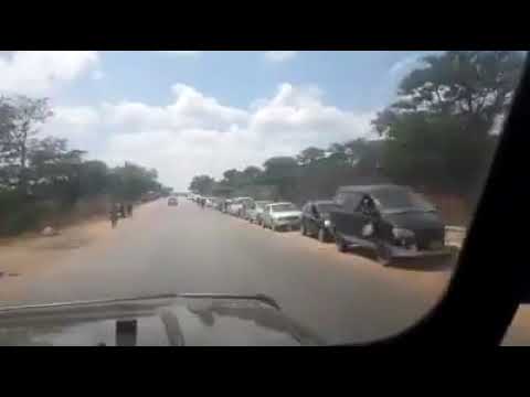 Long queues for fuel in Zimbabwe as President Mnangagwa joins us for independence celebrations