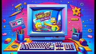 The Simpsons Virtual Springfield game on a Windows 98 Throwback!