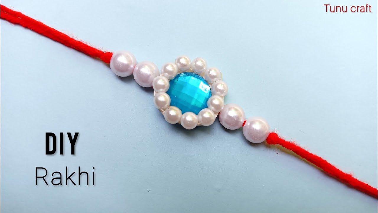 Simple Rakhi Making DIY Rakhi || Easy Rakhi Making at Home || Homemade Rakhi Making ...