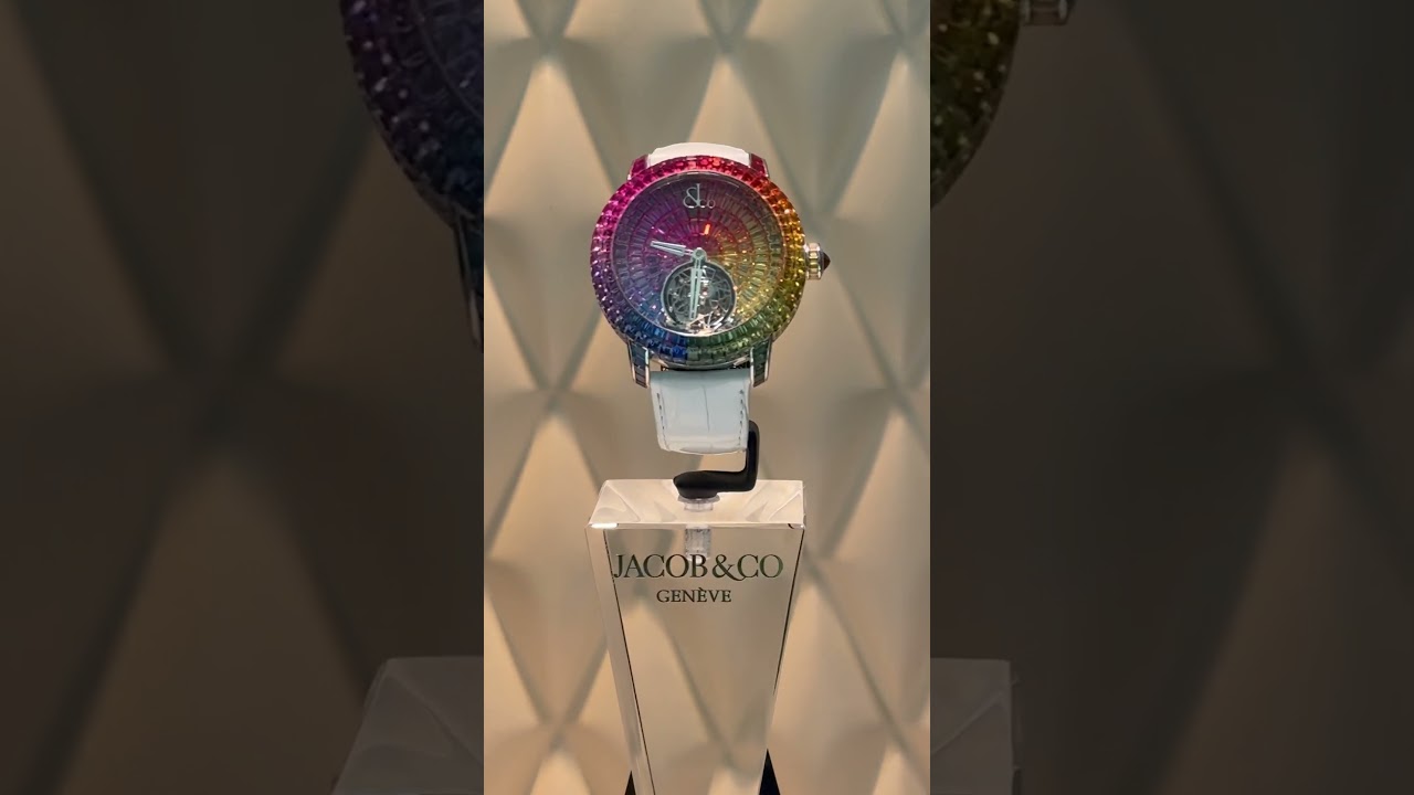 JACOB & Co. Mystery Tourbillon Rainbow Diamond and Sapphire Watch 