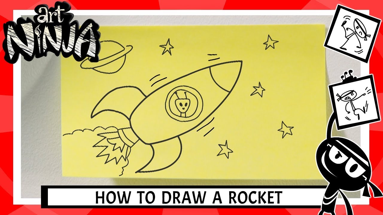 Art Ninja | How To Draw A Rocket | Art Tips for Children