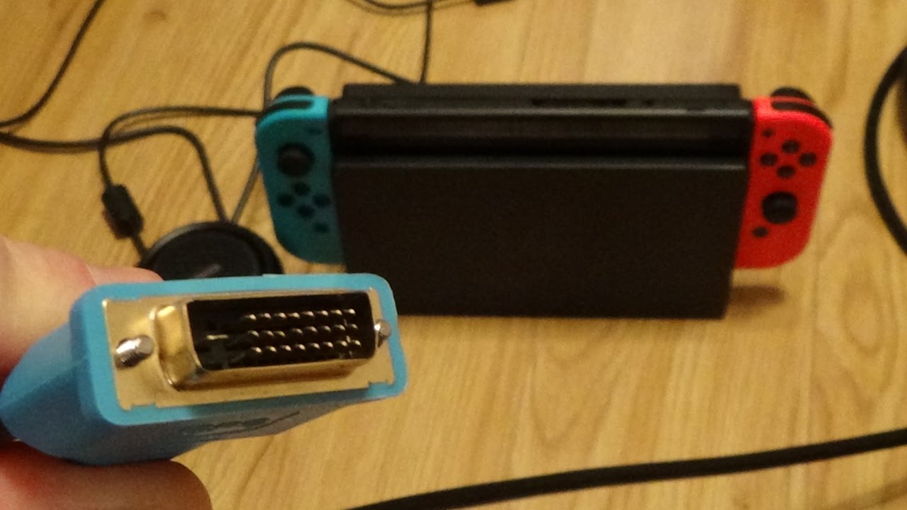 How To Connect The Nintendo Switch To A Dvi Computer Monitor With Picture Sound Youtube