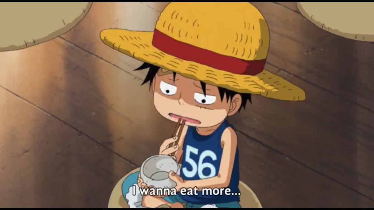 When Luffy gets only one bowl rice and a glass of water 🥺 - YouTube