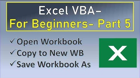 Excel VBA Intro to Workbooks