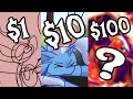 Art Challenge: 1 Minute vs 10 Minutes vs ∞ Minutes | ft PoxyBoxy, fizzlefer, and TheBirdGang