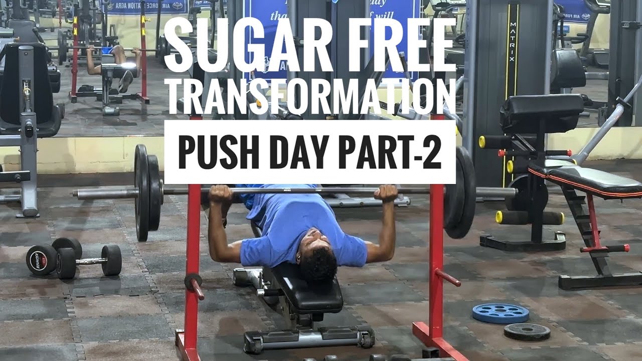 | SUGAR FREE TRANSFORMATION |Push day part-2(lower chest,triceps and shoulders)