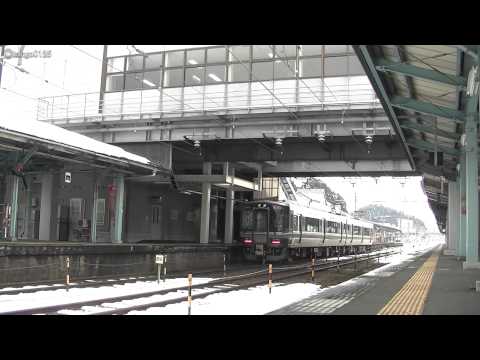 223系普通福知山行　JR豊岡駅入線・発車　13/01/06