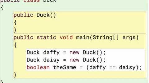 Java Objects 9: Checking if two objects are == (result is false)