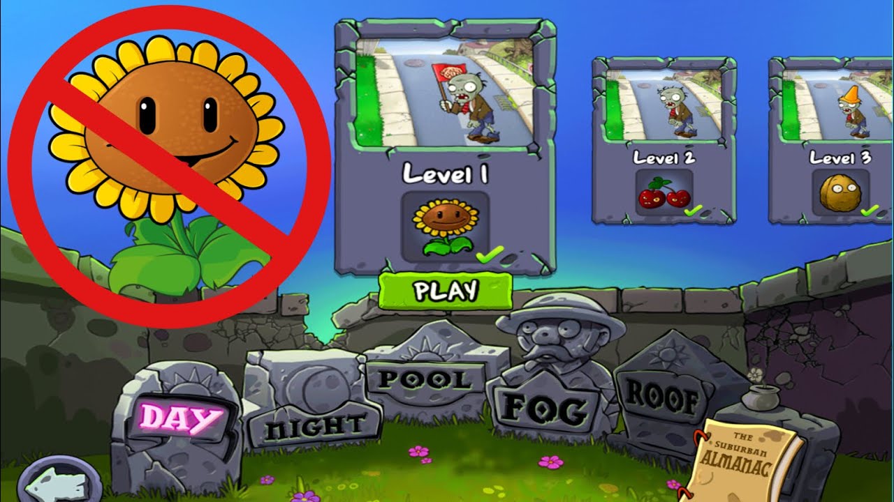 เกมส์ ดอกไม้ ปะทะ ซอมบี้ 3  Update  No Sunflower เล่นชนะโดยไม่ใช้ดอกทานตะวัน Plants vs Zombies HD (Tablet version /iPad) พืชปะทะซอมบี้ 1