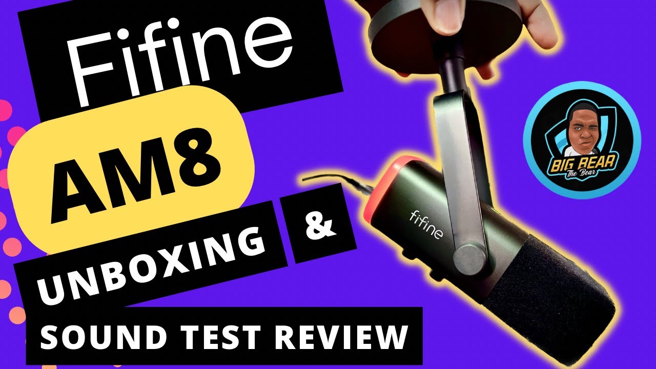 Fifine AM8 Microphone Unboxing & Sound Test Review YouTube