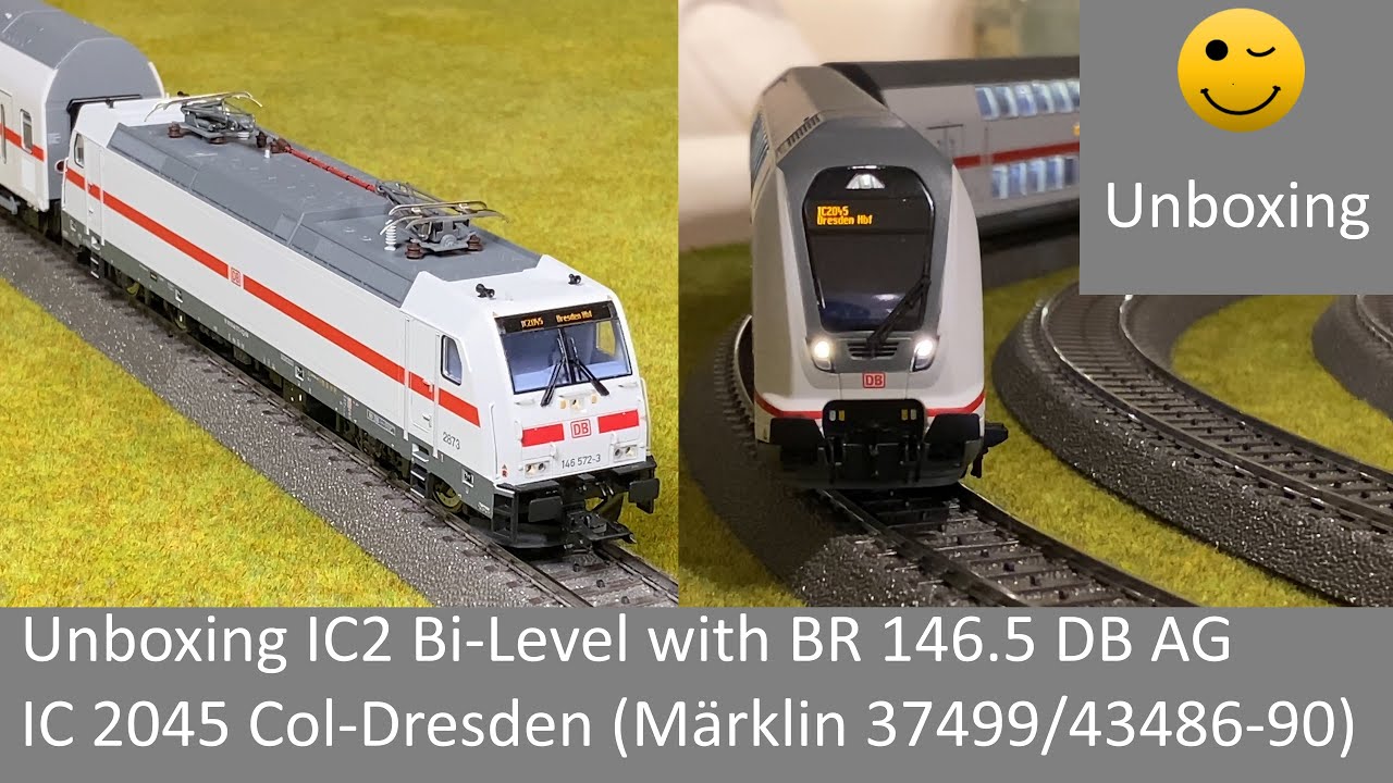 Märklin 37447 BR 146.5 + 43481 43482 43484 43485 IC2 Doppelstock- \u0026 43483 Doppelstock-Steuerwagen