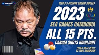 ⭐ Efren Reyes SEA Games 2023 Cambodia 3 Cushion Carom shots highlight #efrenreyes #seagames2023