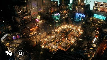 Cyberpunk Rooftop Market | Available for Unity & Unreal Engine | Game-Ready Assets