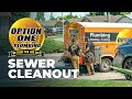 Sewer cleanout installation 